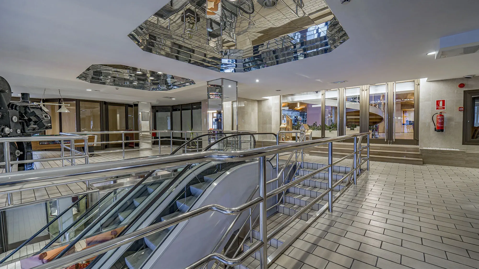 electric stairs in hotel - roc blanc hotel & spa andorra