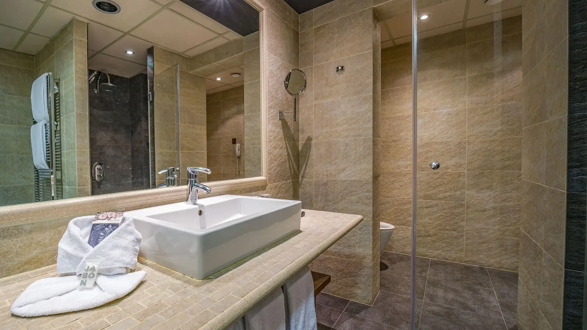 spacious bathroom -deluxe room- roc blanc hotel & spa andorra
